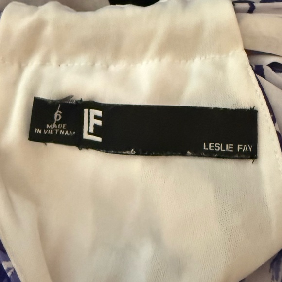 Leslie Fay Blue Floral Maxi Dress size 6 - Picture 4 of 5